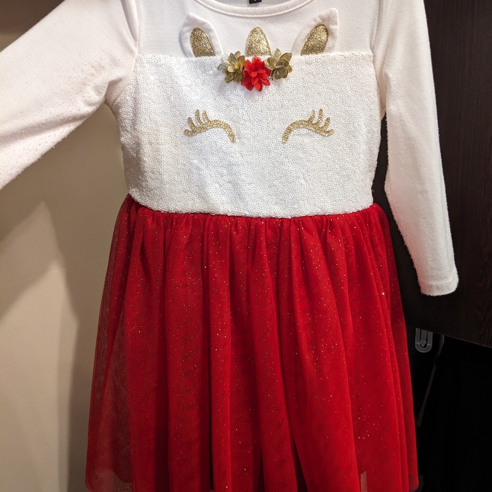 Red unicorn dress